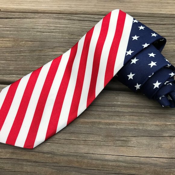 Parquet Other - 4th July Men Tie USA Flag Patriot Necktie Classic